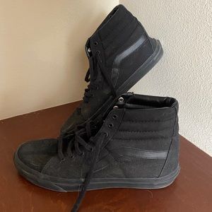 Size 14 All Black Authentic High-Top Vans